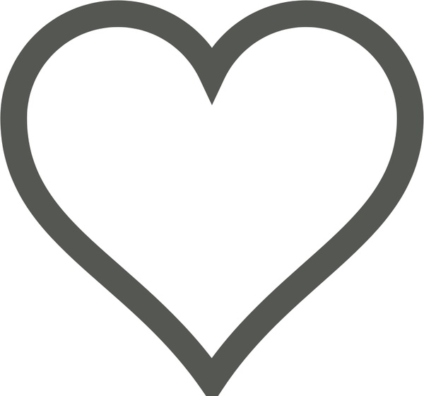 Download Heart Icon (Deselected) Free vector in Open office drawing ...