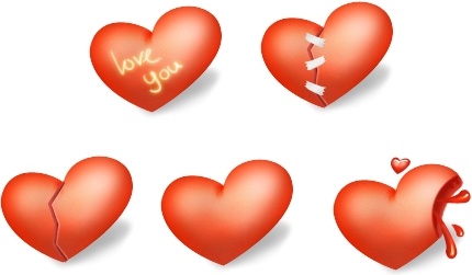 Heart Valentine Day icons pack