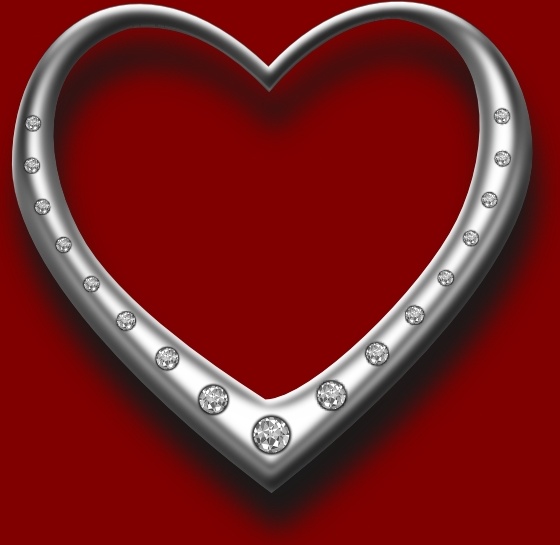 Heart With Diamonds clip art