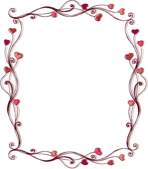 heartshaped border 02 vector