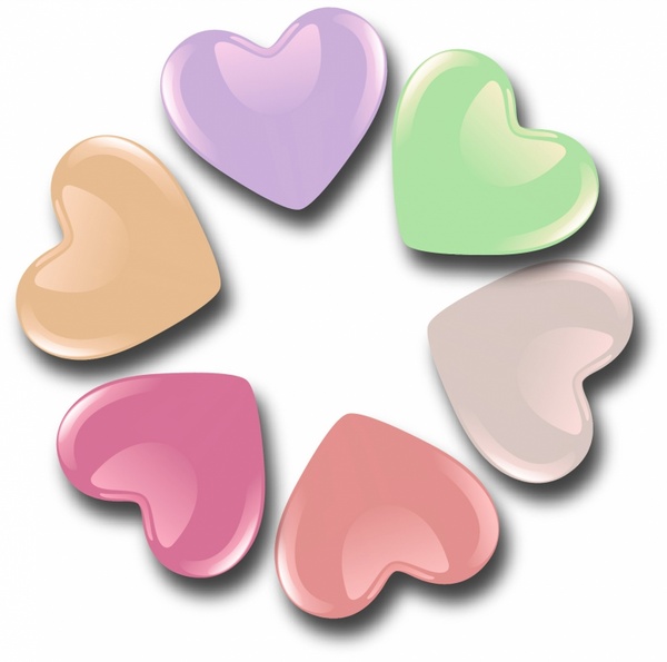 Heart-shaped candies
