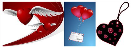 Heart-shaped theme of the vector material-2