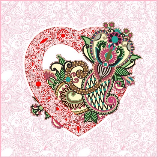heartshaped valentine39s day card 02 vector