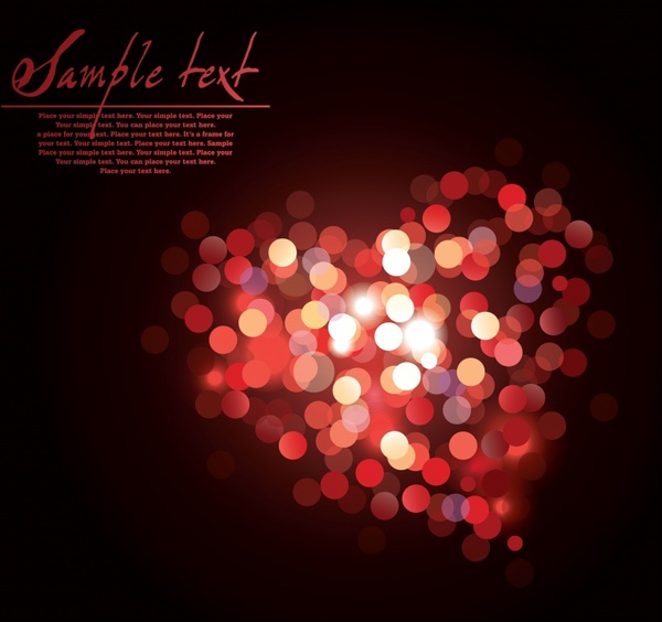 romance background bokeh lights decor heart layout