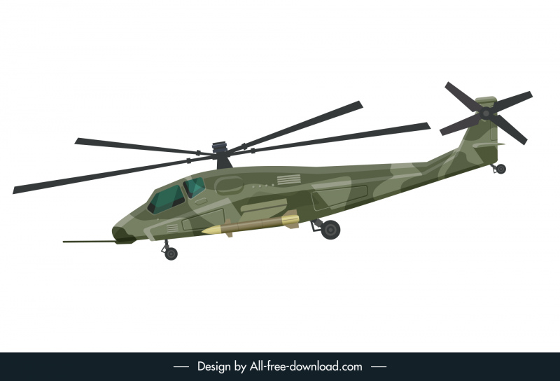 helicopter army icon flat modern design 