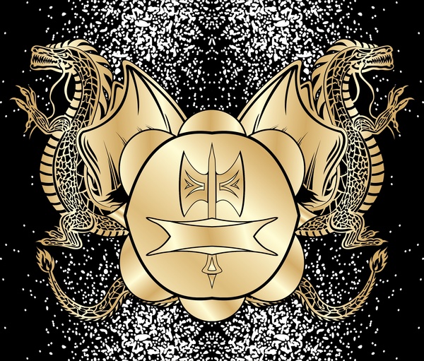 heraldic blazon vector