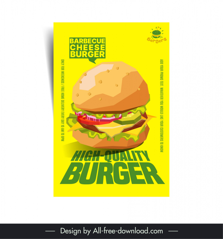 high quality burger flyer template classical elegant design 