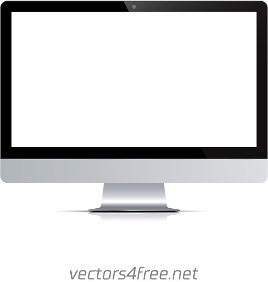 highly detailed responsive desktop computer vector