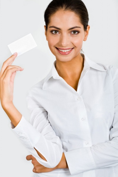 holding a blank business card characters hd picture 4