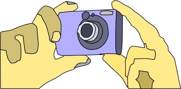 Holding Digital Camera clip art