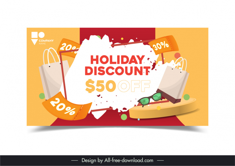 holiday discount banner template dynamic design