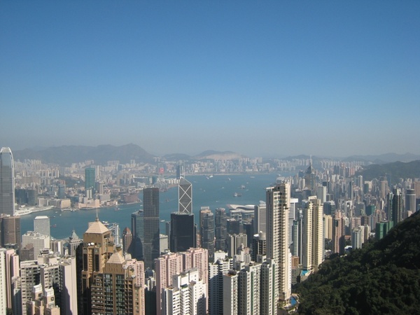 hong kong sky-line skyscrapers