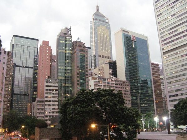 hong kong skyscrapers city 