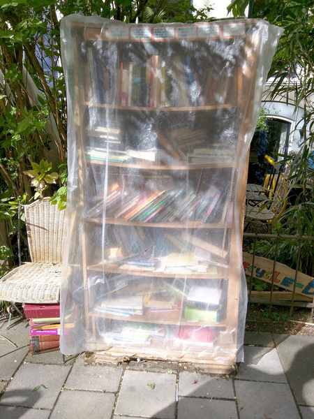 honor system book swap used book stall amsterdam the netherlands