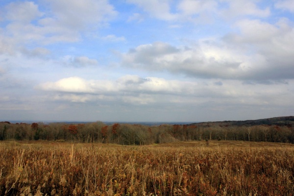 horizon past fields in blue mound state park wisconsin 