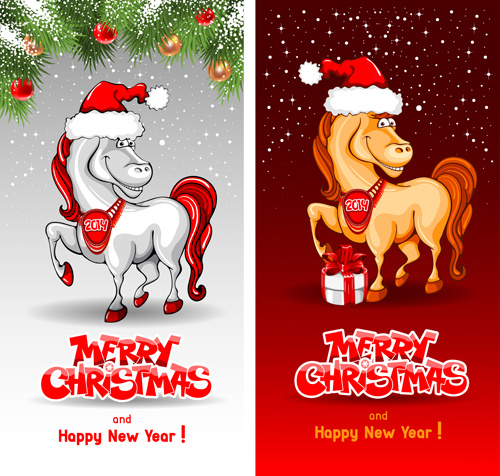 Download Horses14 christmas vector Free vector in Encapsulated ...