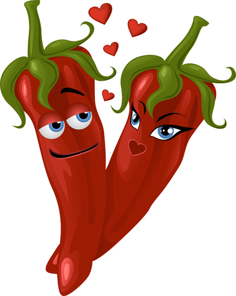 Hot chili peppers funny cartoon vectors Vectors graphic art designs in