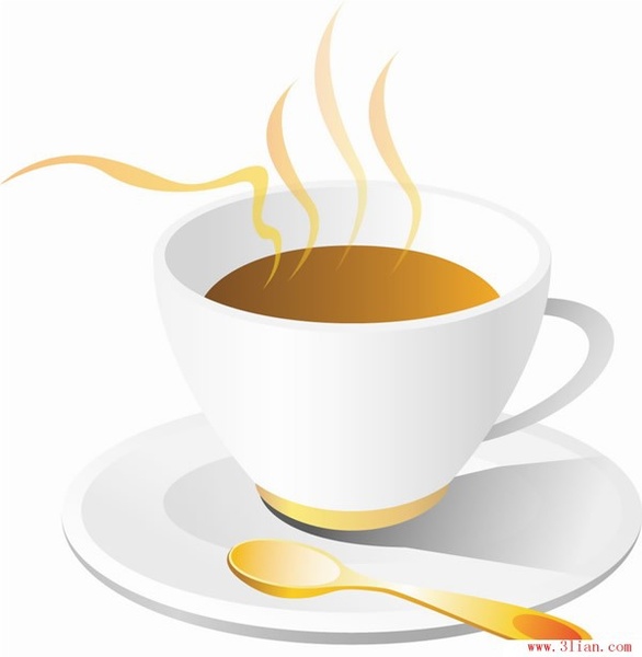 hot coffee vector 