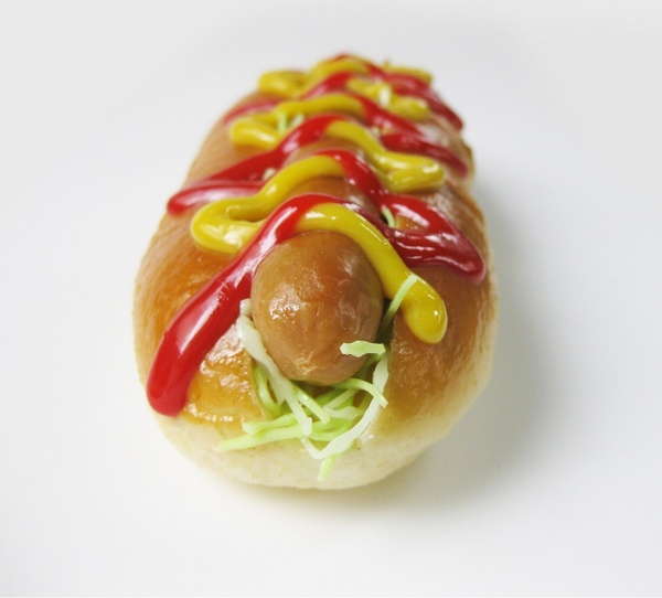 hot dog with cabbage