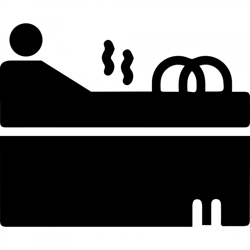 hot tub sign icon flat contrast black white outline