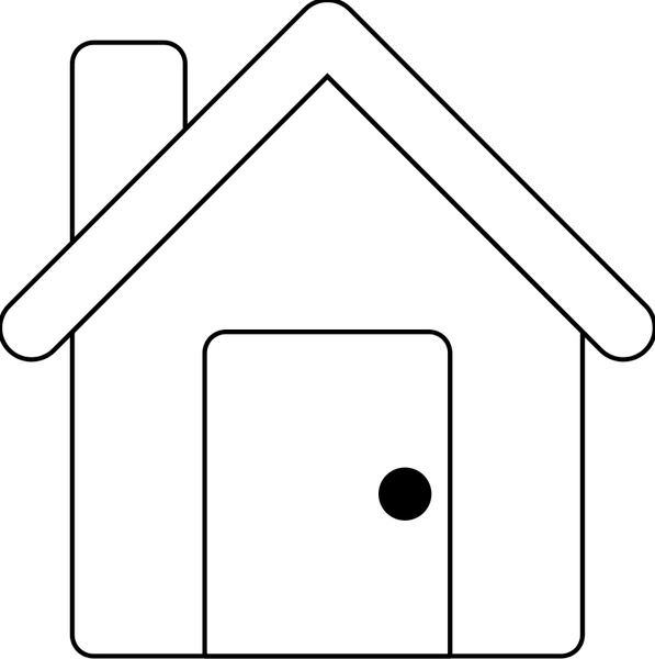 Village house line drawing isolated. Small house with a tree. Cute doodle.  Hand draw vector illustration in cartoon style. 10447130 Vector Art at  Vecteezy