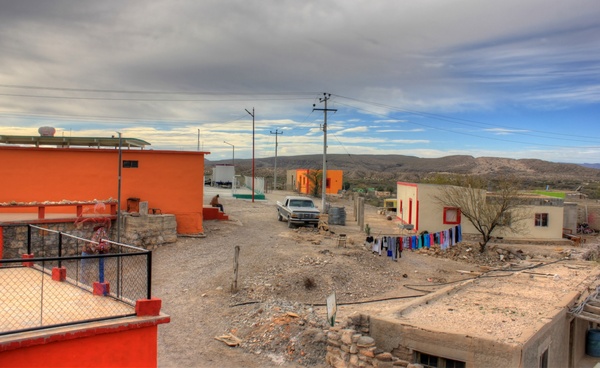 houses in the town at boquilla del carmen coahuila mexico 