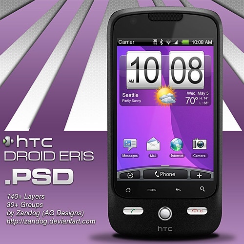 HTC Eris Smartphone PSD