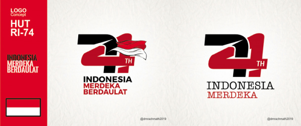 hut ri 74 indonesia merdeka berdaulat logo