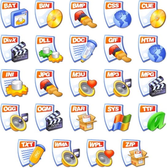 iCandy Junior File Types icons pack