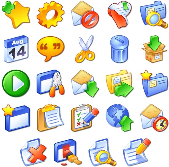 iCandy Junior Toolbar Icons icons pack 