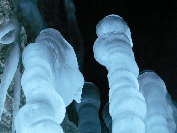 ice cave icicle stalagmites