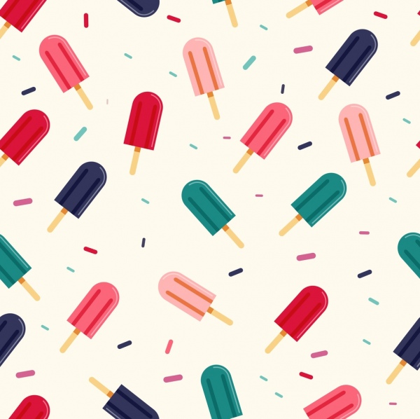 ice cream pattern colorful repeating icons