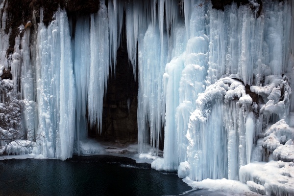 ice iced waterfall