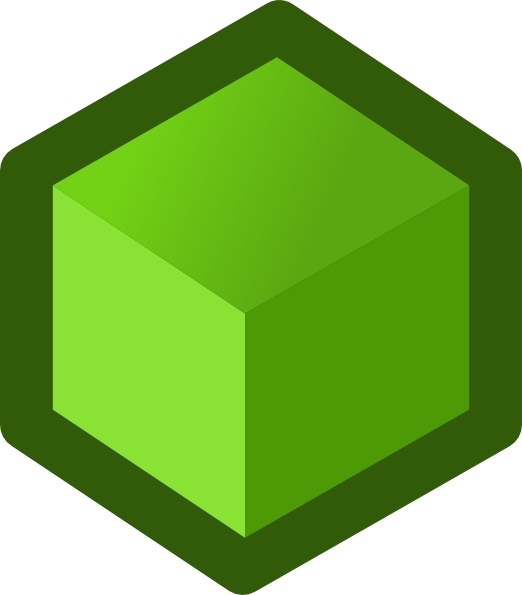 Icon Cube Green clip art