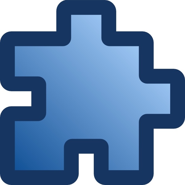 Icon Puzzle Blue clip art 