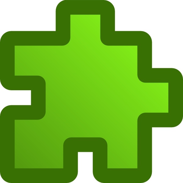 Icon Puzzle Green clip art