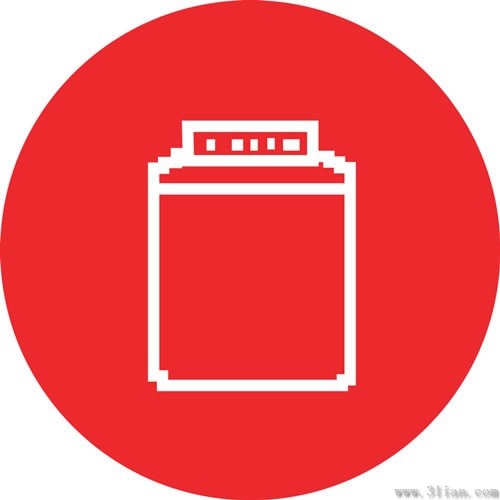 icon red background vector
