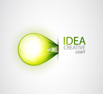 idea creative light design elements vector
