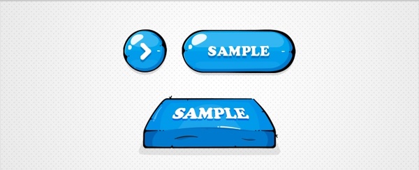 Illustrated Blue Buttons