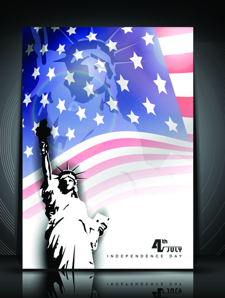 independence day july 4 design elements vector