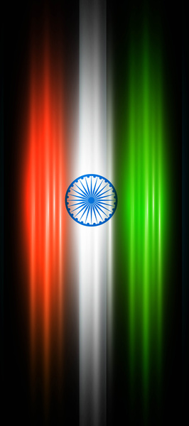 indian flag black bright stylish tricolor vector design