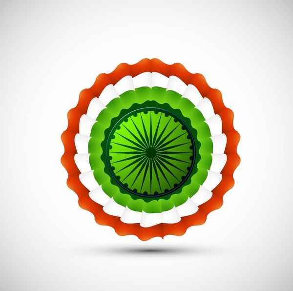 indian flag stylish circle vector illustration