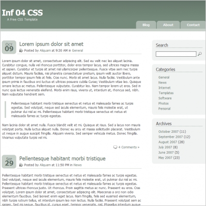 Inf 04 CSS Template