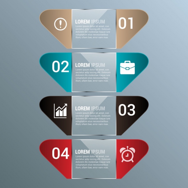 infographic design colored modern shapes style