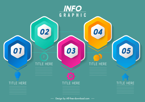 infographic design elements modern colorful geometric shapes
