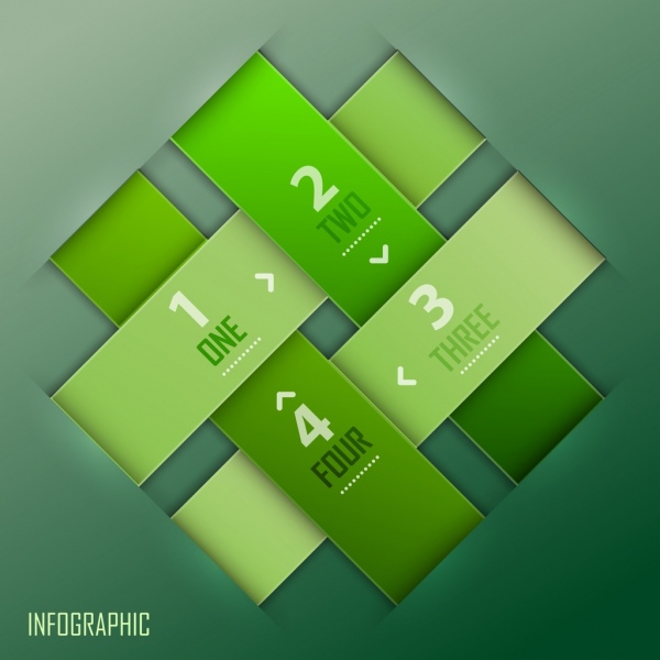 infographic template green cross lines decor