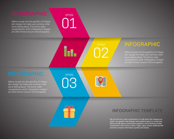infographic template vector design with abstract arrows
