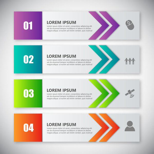 infographic vector design on horizontal banners