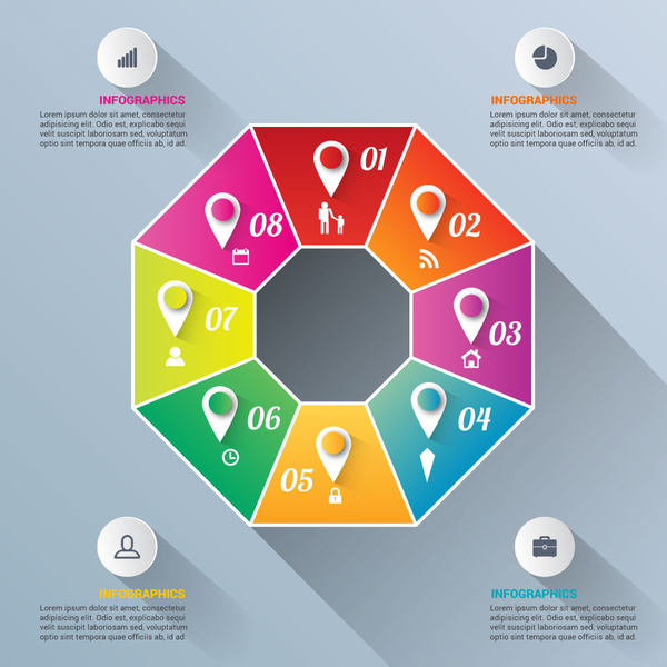 infographic vector illustration with cycle diagrams