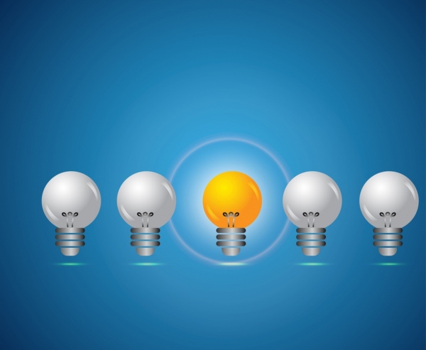 innovation concept design lighted bulbs decoration